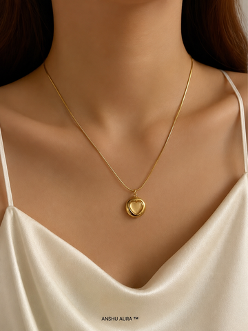 Heart Pendant Gold-Plated Necklace