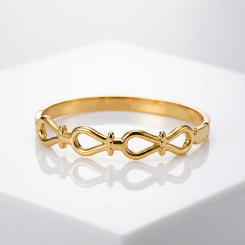 Gold Plated Infinity Link Kada