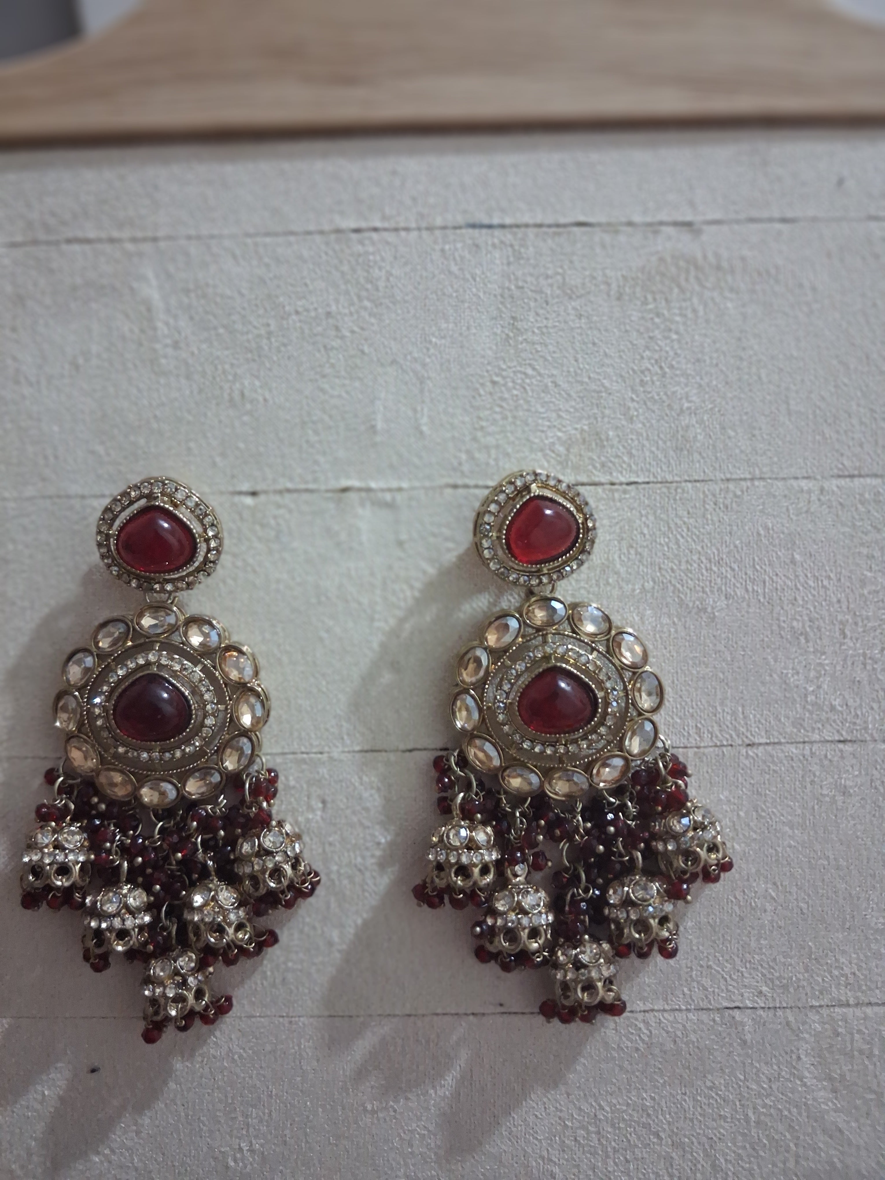 Navrang Premium Kundan & Bead Drop Jhumka Earrings (Available in 12 Shades)
