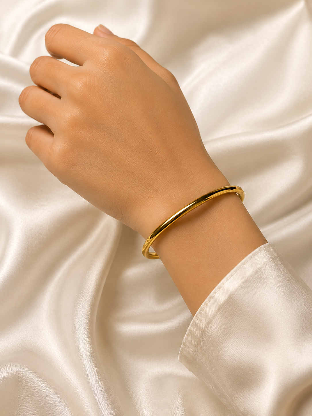 Gold Finish Minimalist Open Cuff