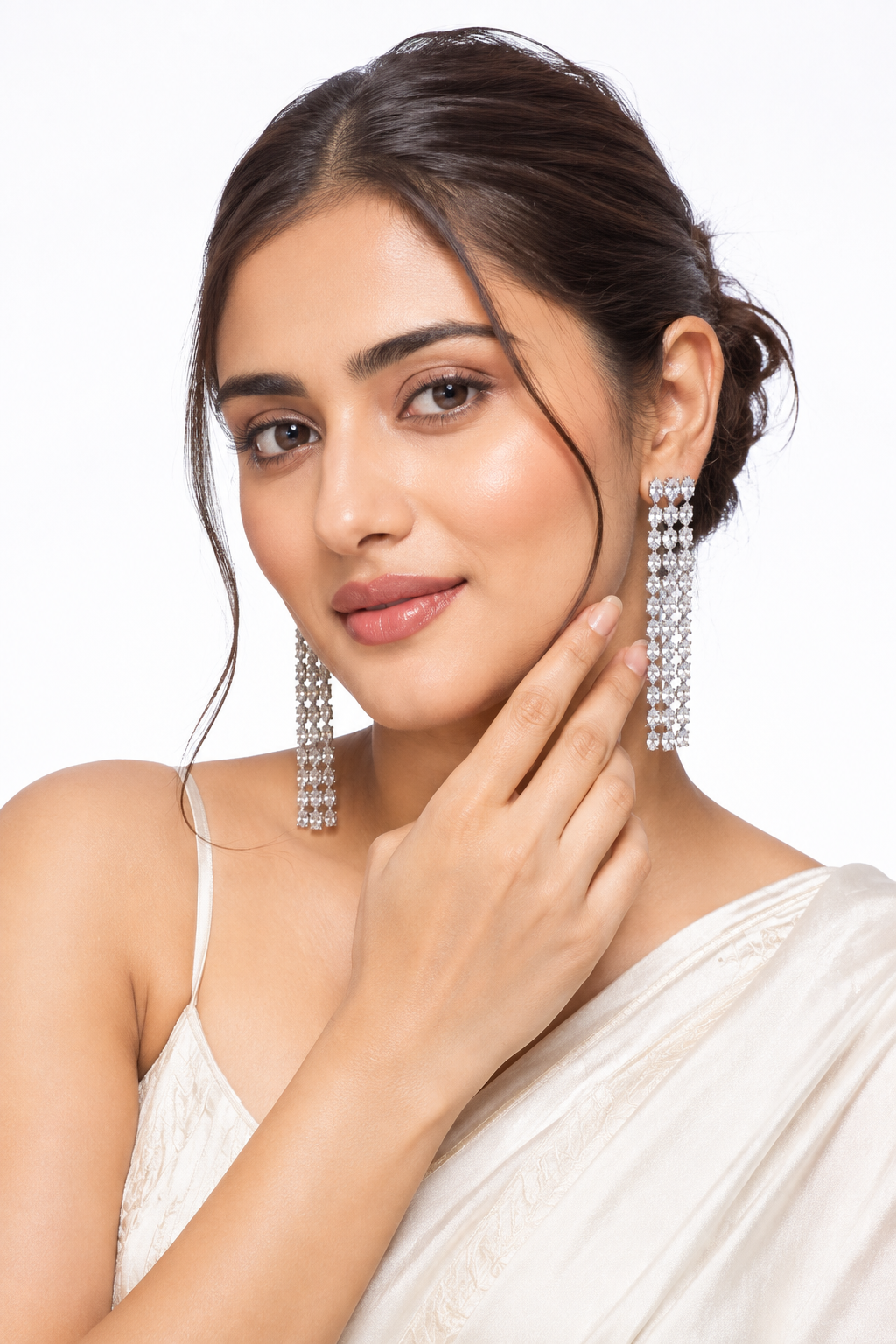 Crystal Tassel Drop Earrings