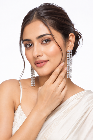 Crystal Tassel Drop Earrings