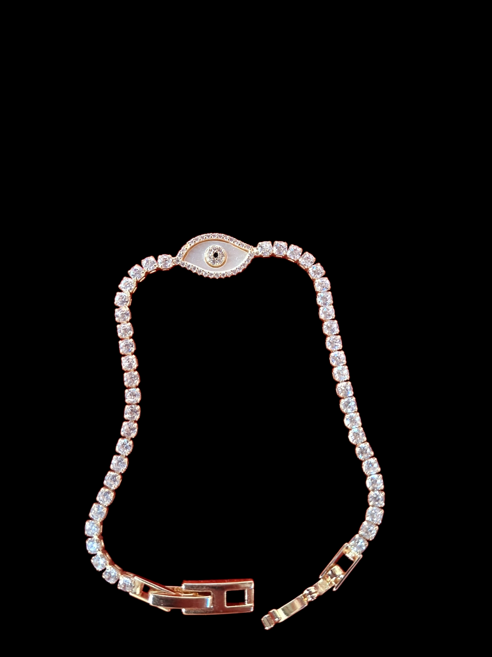 Celestial Evil Eye Rose Gold Tennis Bracelet