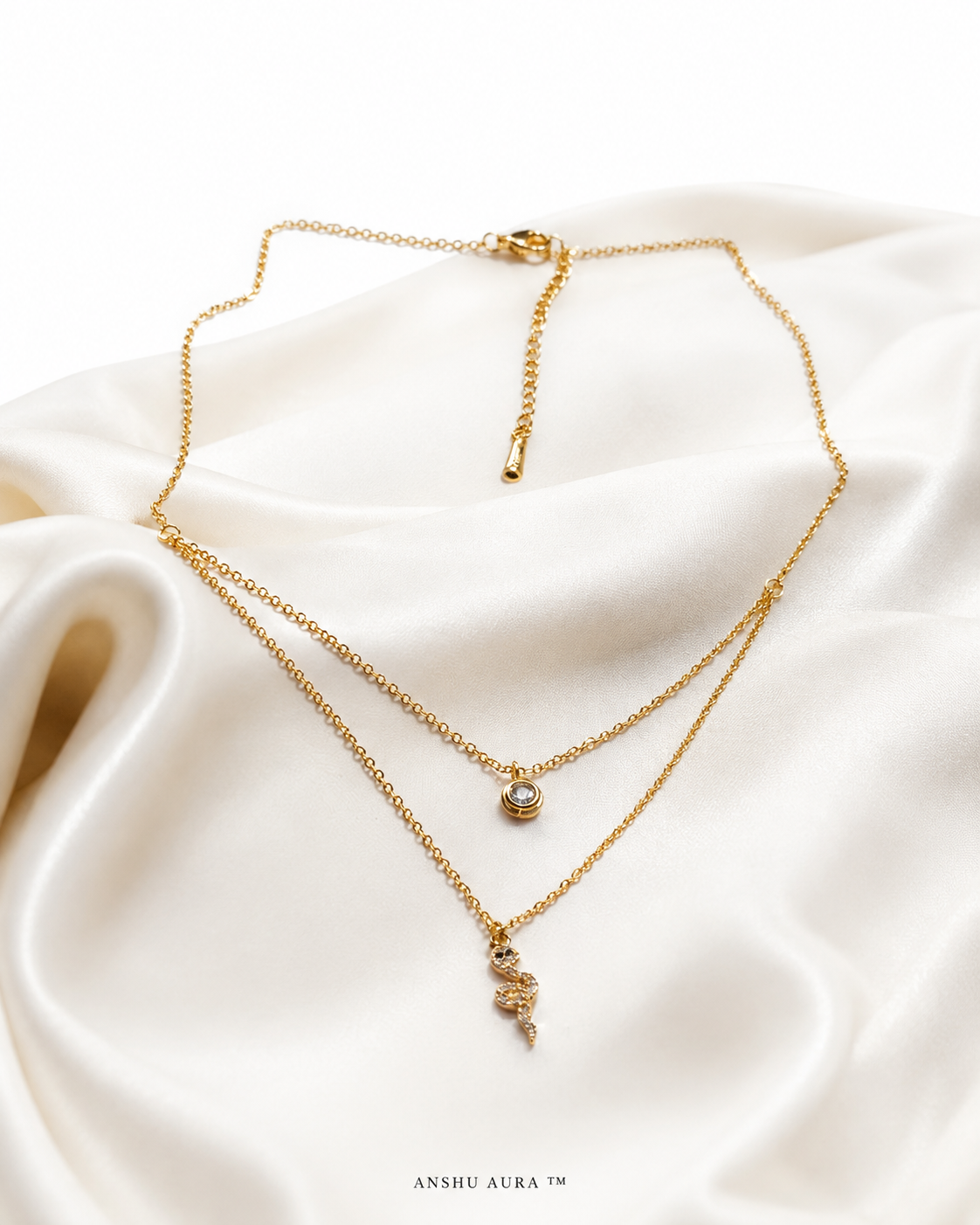 Golden Serpent Layered Necklace