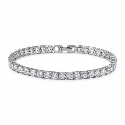 Iced Princess Cut Tennis Bracelet | Premium Stainless Steel | Unisex