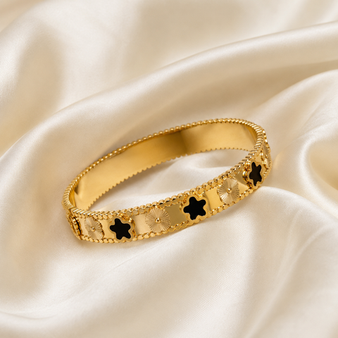 Black Clover Gold-Plated Bracelet
