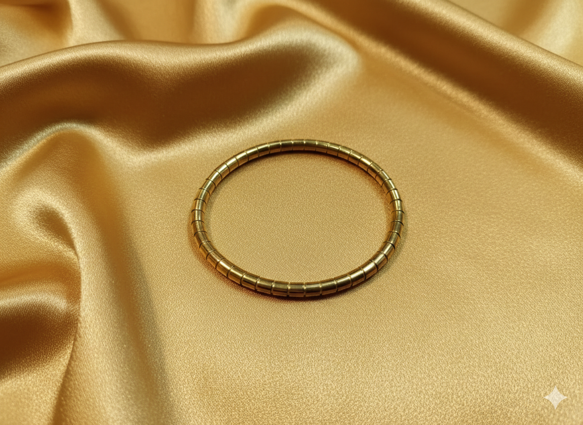 Elegant sleek gold plated minimalist bracelets