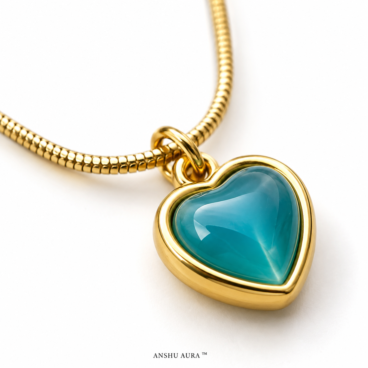Turquoise Heart Pendant Necklace