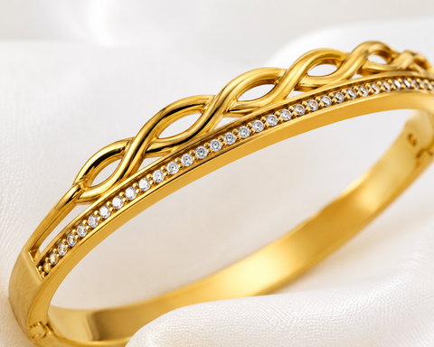 Golden Weave Bangle