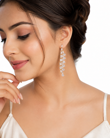 Crystal Cascade Drop Earrings