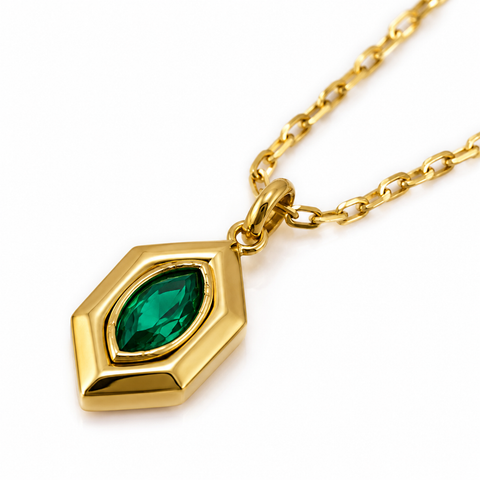 Emerald Glow Geometric