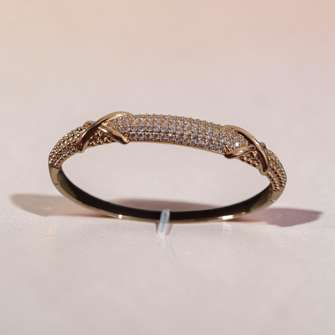 Rose Gold Glitz Pavé Water-Resistant Bangle