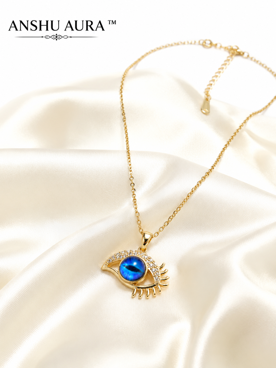 Blue Evil Eye Pendant Necklace
