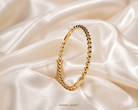 Gold Beaded Bracelet for Women | Elegant Minimalist Luxury Bracelet