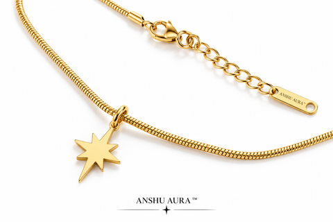 Celestial Star Pendant Necklace – 18K Gold Plated