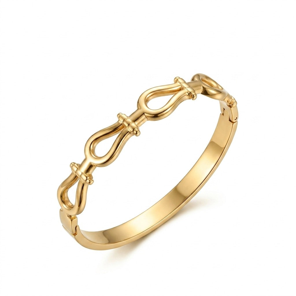 Gold Plated Infinity Link Kada