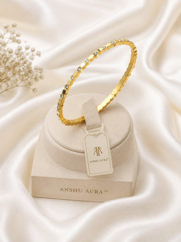 Textured Open Bangle Bracelet