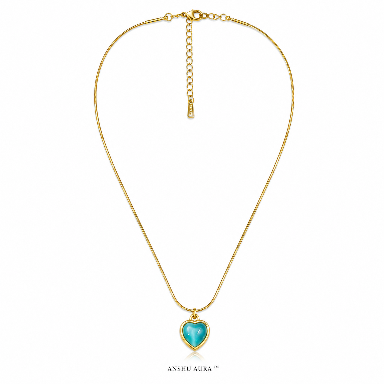 Turquoise Heart Pendant Necklace