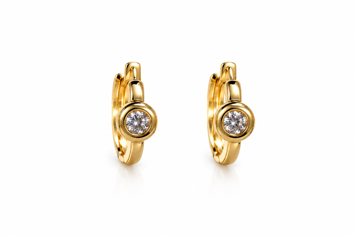 Glow Crystal Huggie Earrings