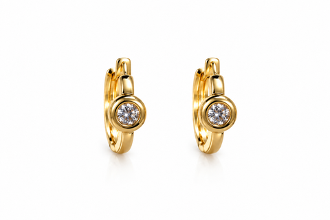 Glow Crystal Huggie Earrings