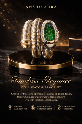 Golden Serpent Coil Watch – Timeless Luxury Edition