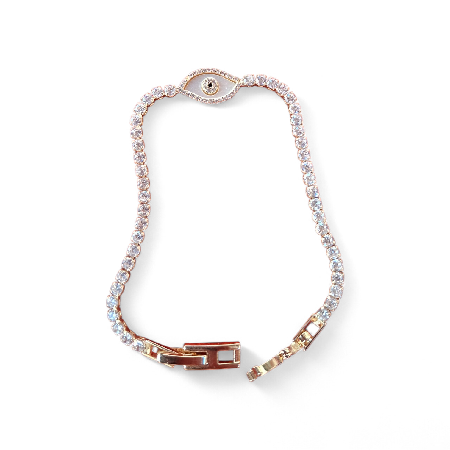 Celestial Evil Eye Rose Gold Tennis Bracelet