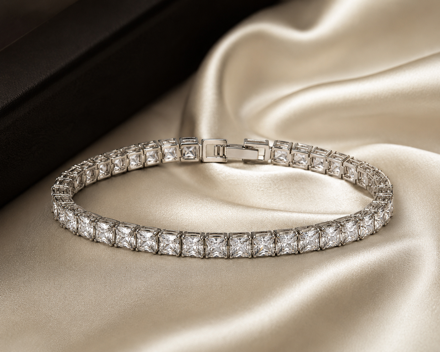 Iced Princess Cut Tennis Bracelet | Premium Stainless Steel | Unisex