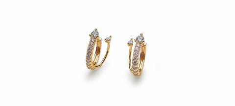 Celeste Crystal Hoop Earrings