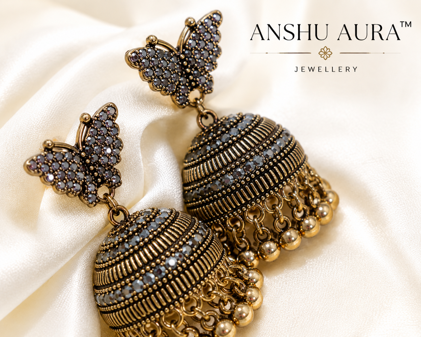 Butterfly Jhumka Earrings