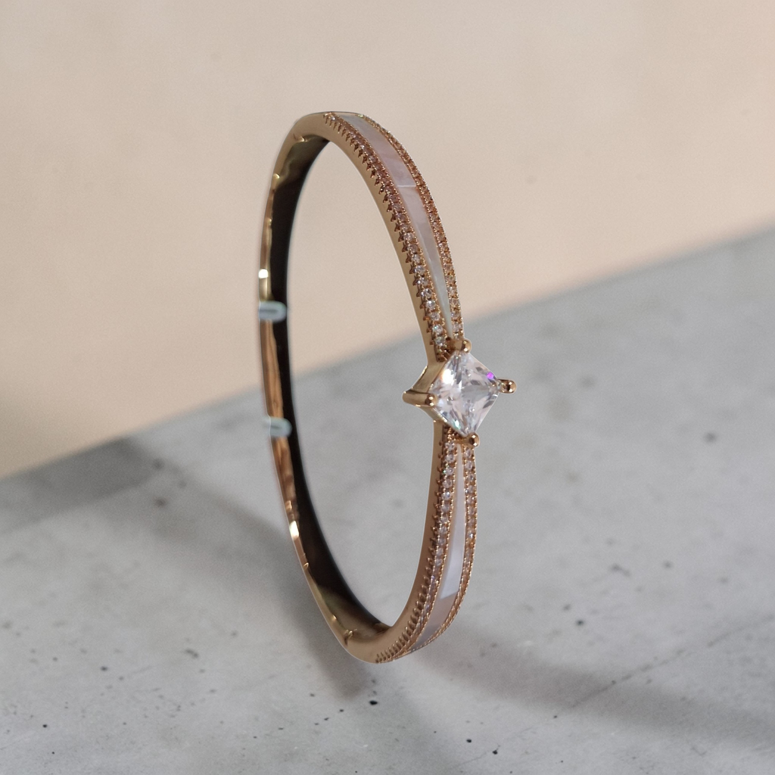 Celestia Geometric Crystal Inlay Bracelet