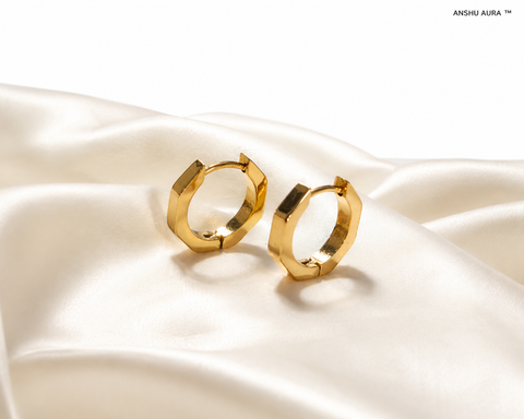 Gold Geometric Hoop Earrings