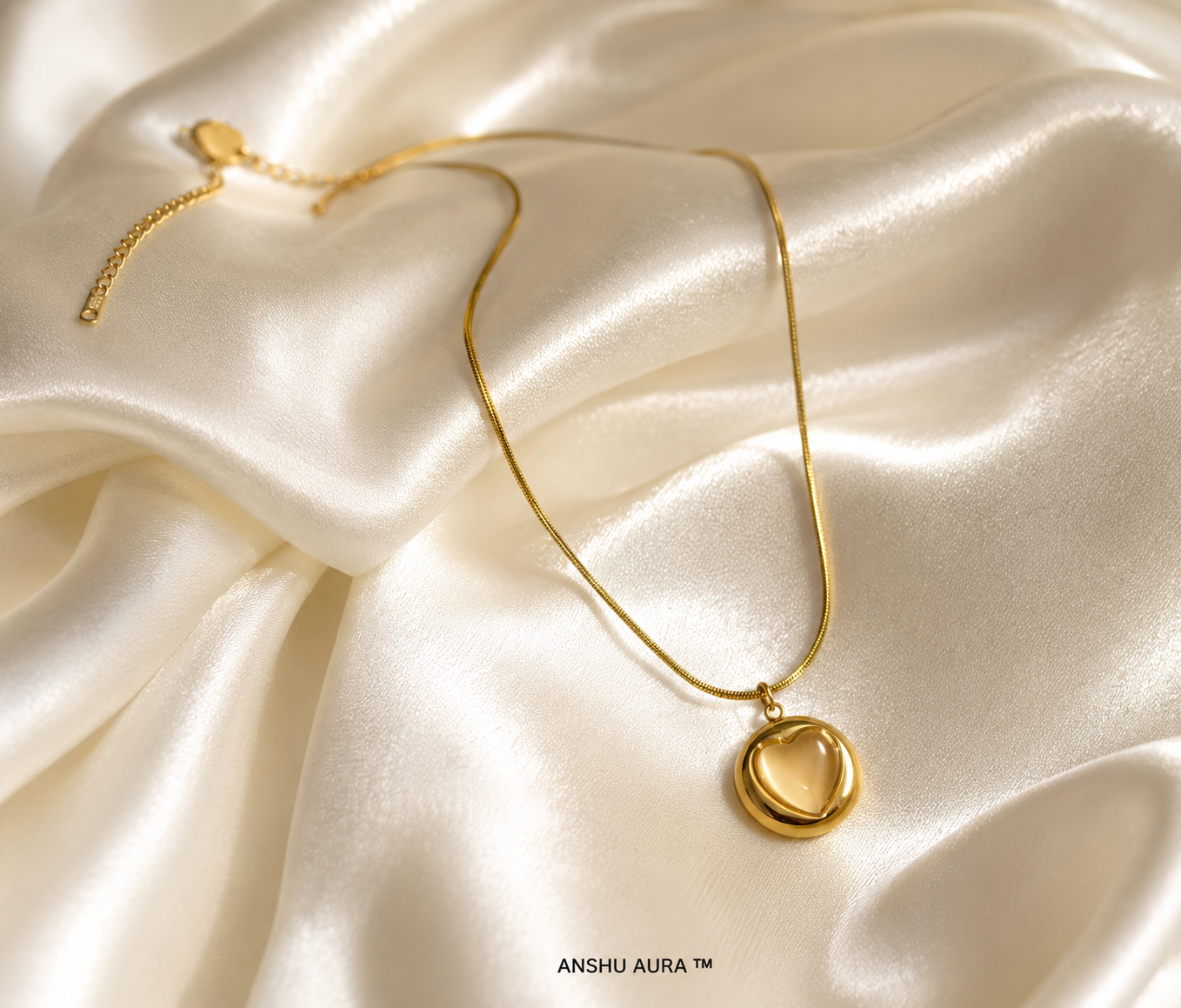 Heart Pendant Gold-Plated Necklace