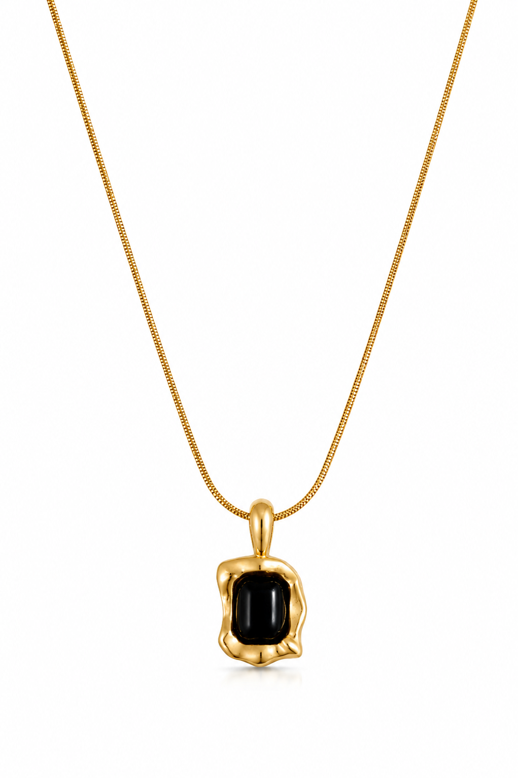 Black Onyx Gold Pendant