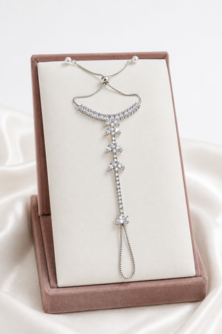Crystal Drop Slider Necklace