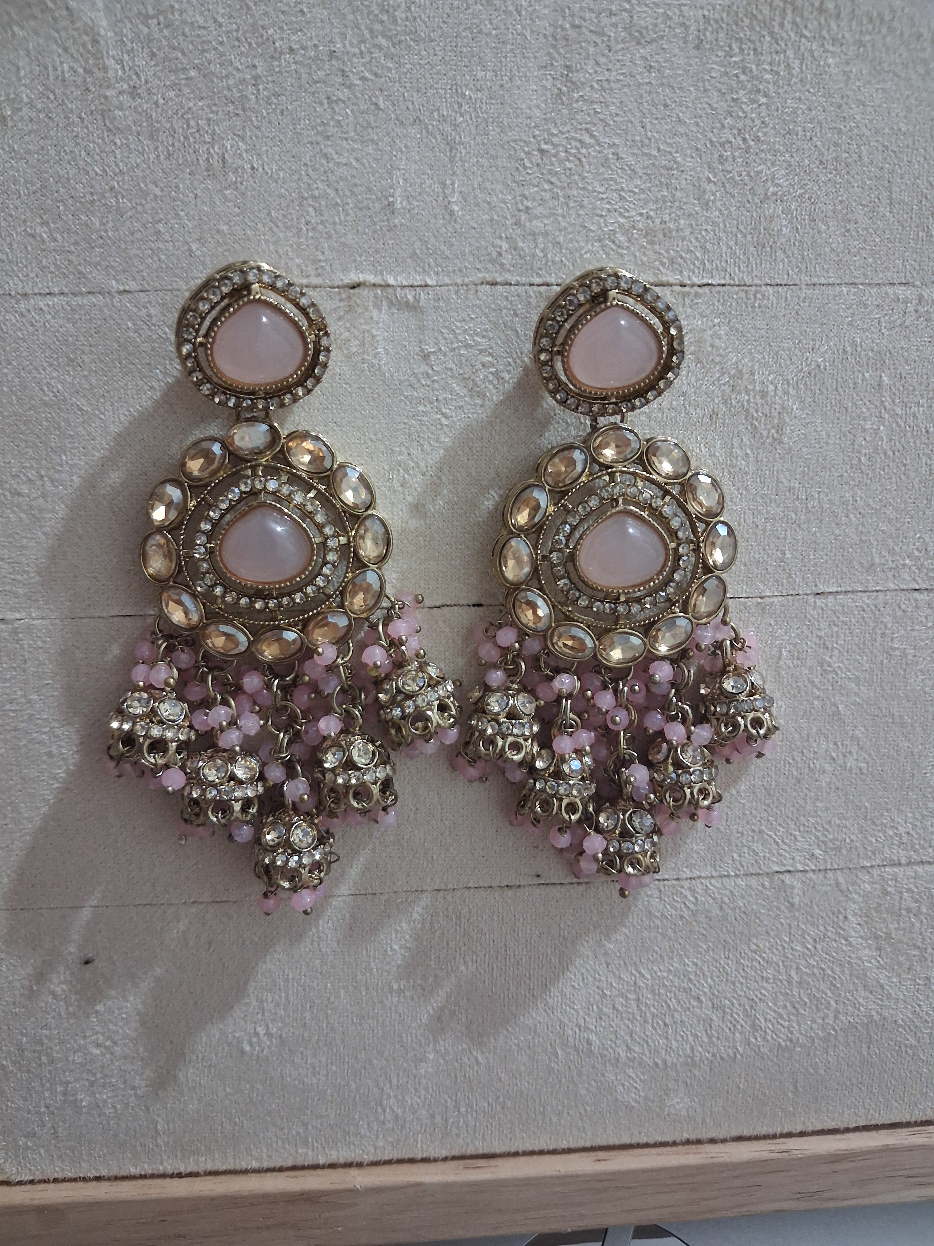 Navrang Premium Kundan & Bead Drop Jhumka Earrings (Available in 12 Shades)