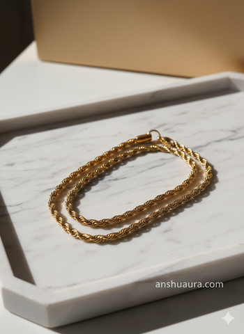The Signature 18K Gold-Plated Rope Chain for Men