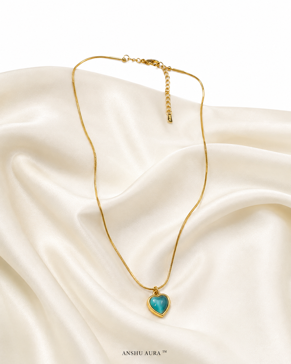 Turquoise Heart Pendant Necklace