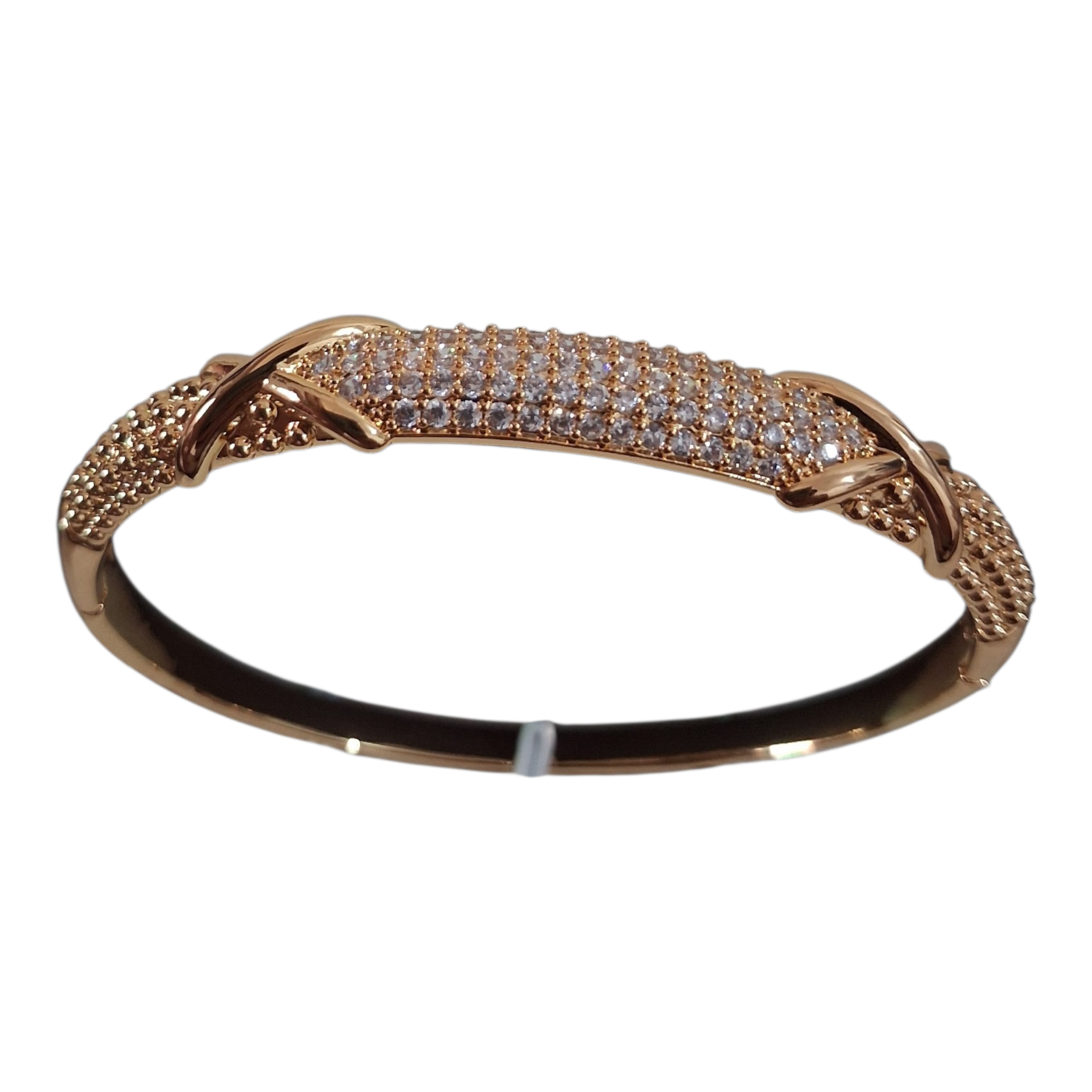 Rose Gold Glitz Pavé Water-Resistant Bangle