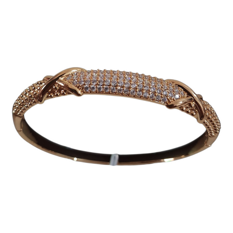 Rose Gold Glitz Pavé Water-Resistant Bangle