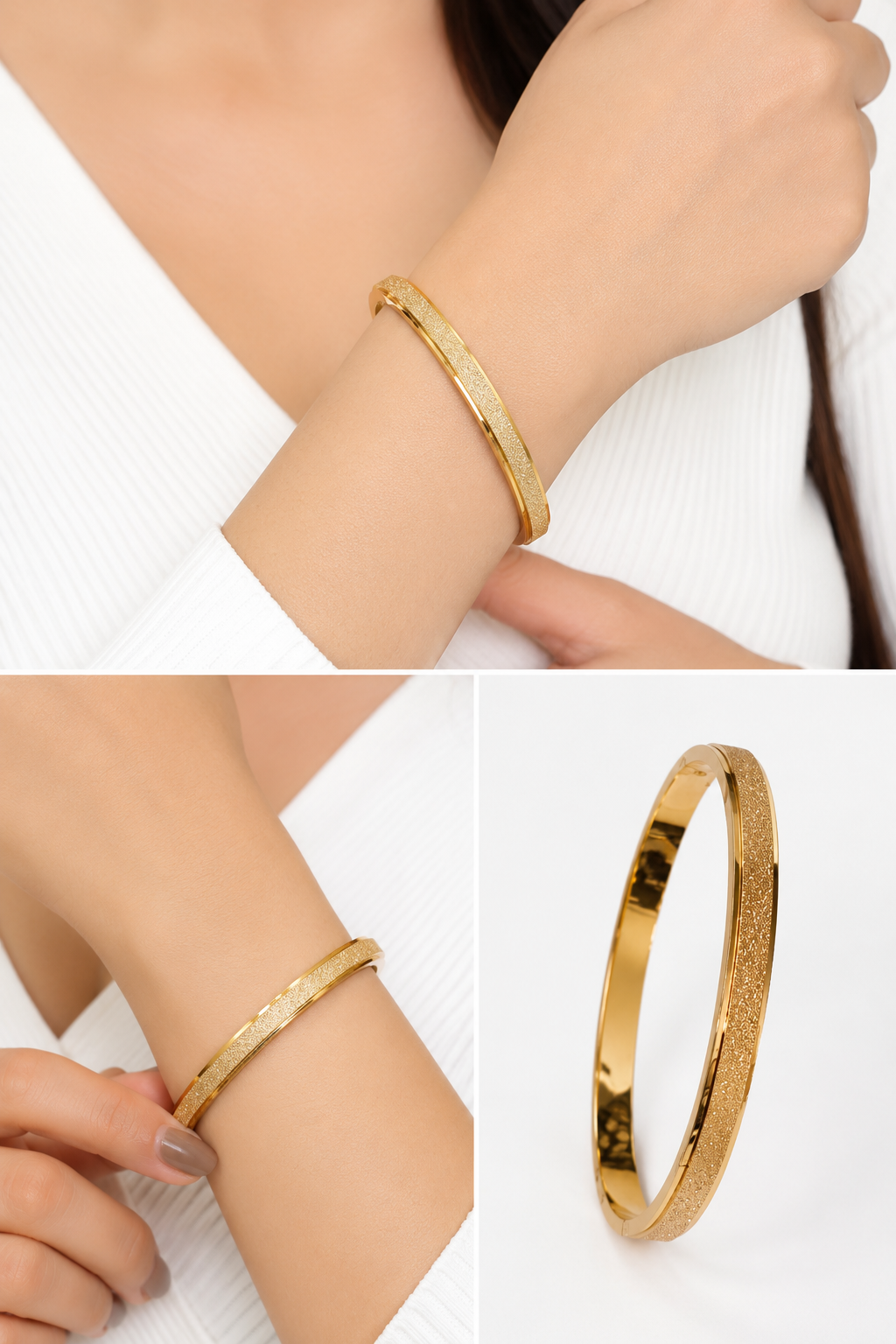 Gold Stardust Texture Anti-Tarnish Bracelet