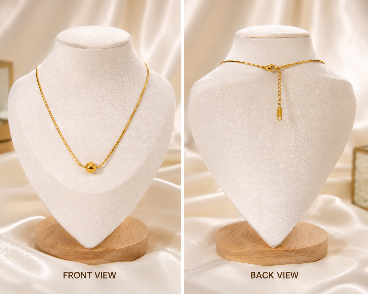Gold-Tone Minimal Bead Pendant
