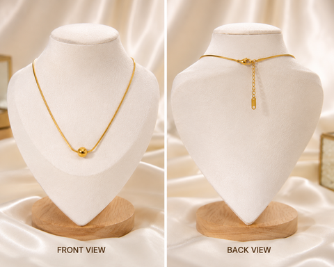 Gold-Tone Minimal Bead Pendant