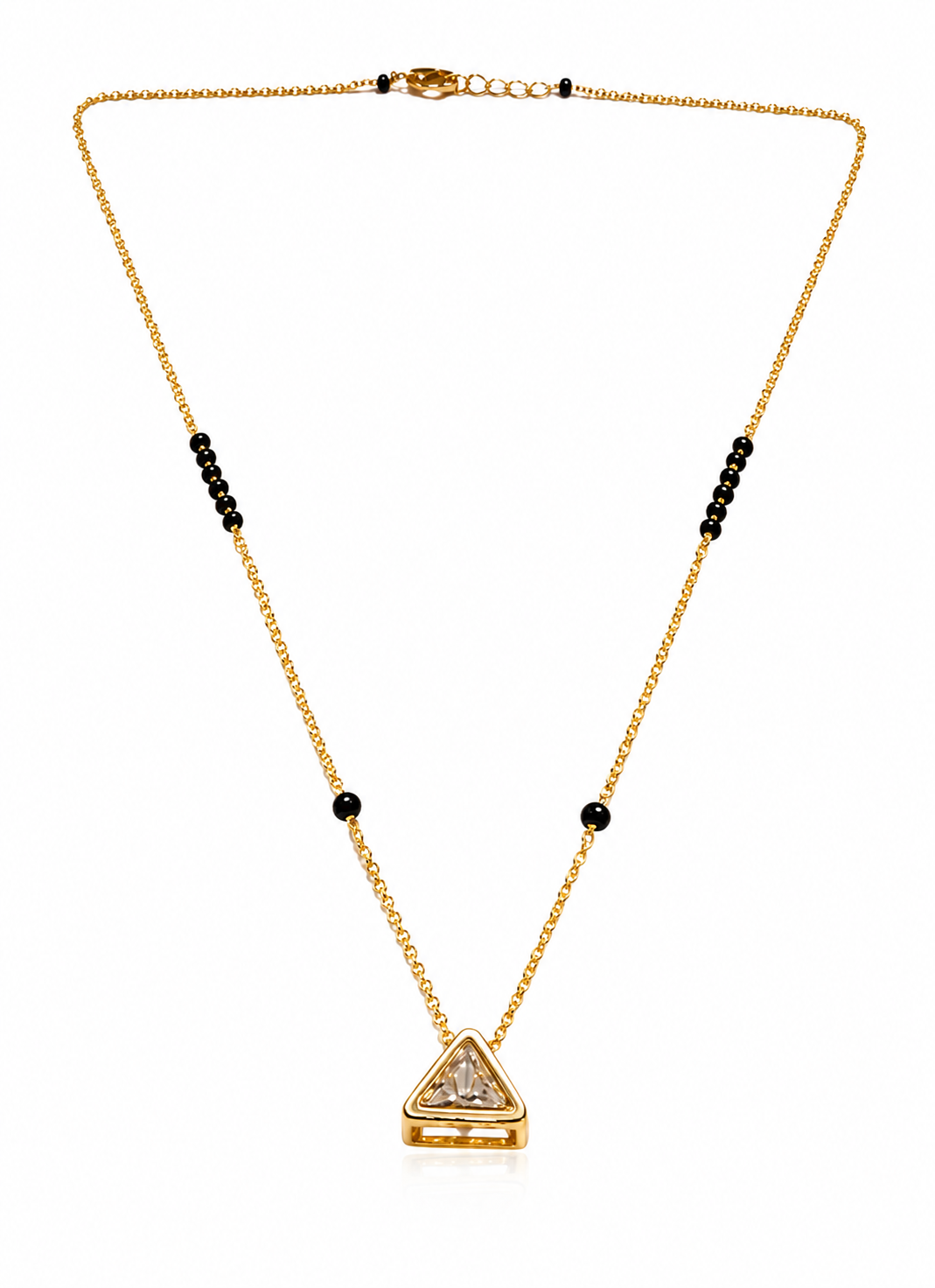 Elegant Triangular Black Bead Mangalsutra
