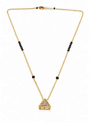 Elegant Triangular Black Bead Mangalsutra