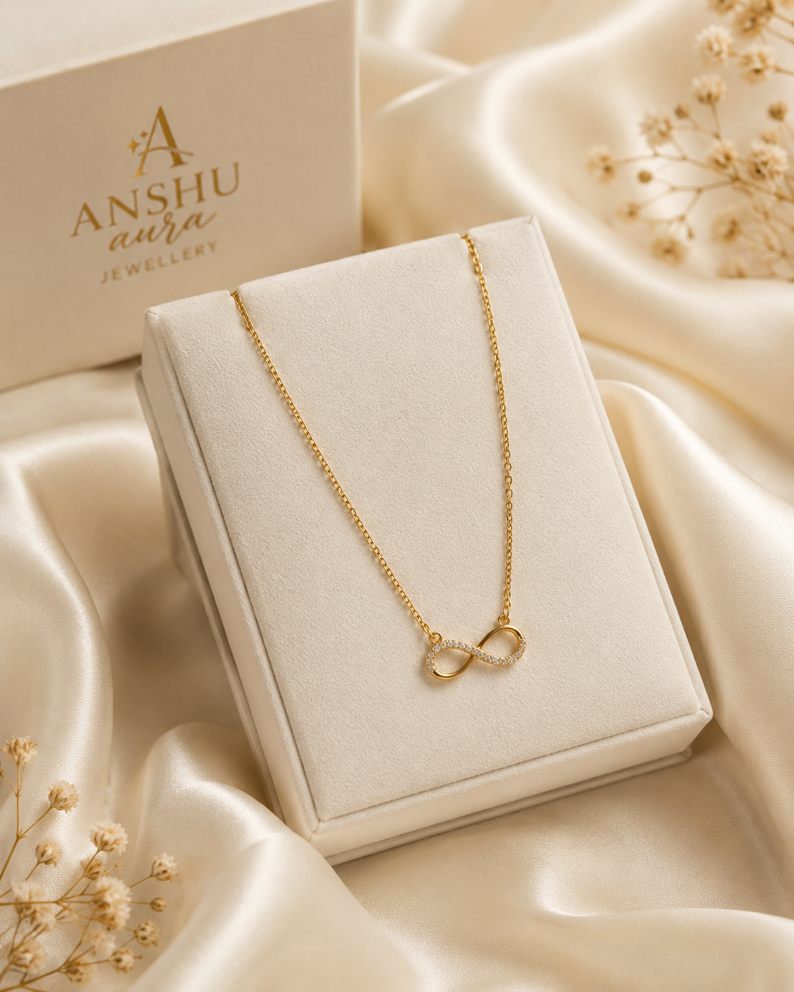 Infinity Crystal Pendant Necklace for Women