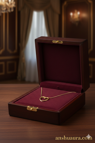 Eternal Love golden Heart Pendant necklace