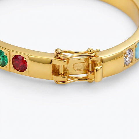 Rainbow Crystal Gold Luxe Bracelet