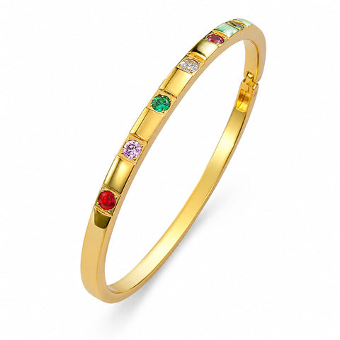 Rainbow Crystal Gold Luxe Bracelet