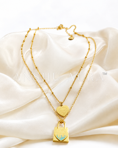 Heart Lock Layered Necklace