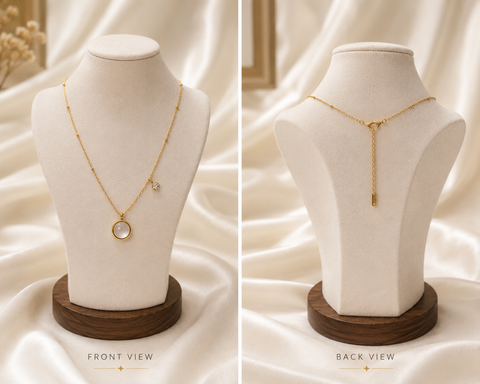 Celeste Moonstone Gold Necklace